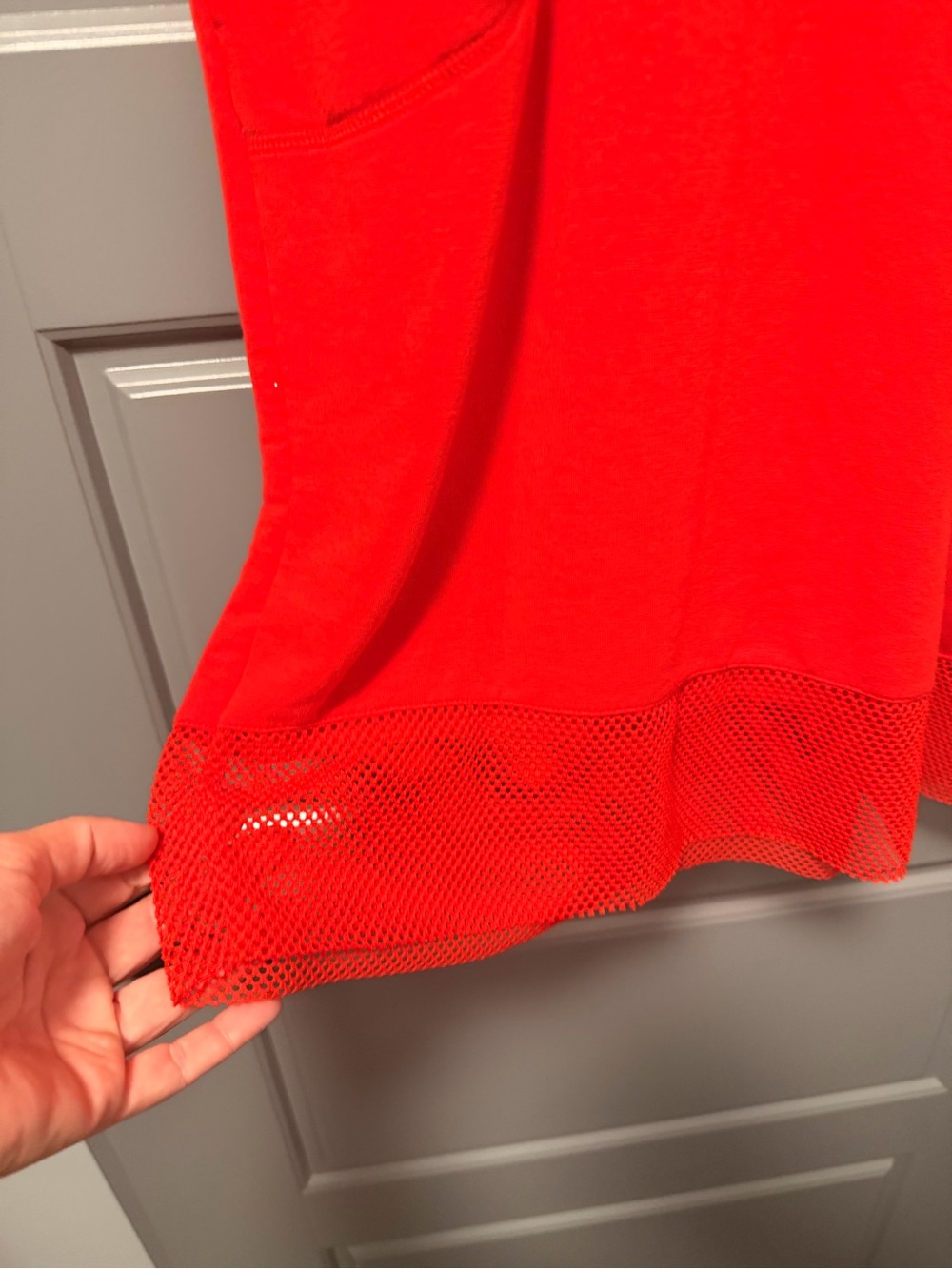 Zenergy by Chico’s Hooded Vibrant Red Lounge Dress with Pockets SIZE 2 LARGE - Picture 6 of 8